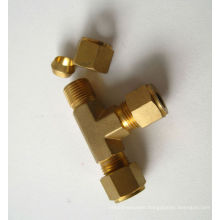 Brass pipe fitting Tube Inserting Union Tee